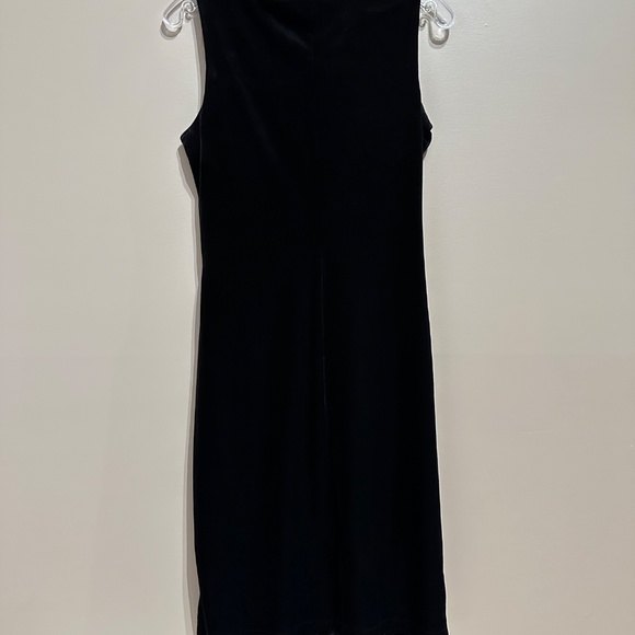 Jessica Black Velvet Sleeveless Dress Midi Size 10 Elegant Grand Party - Picture 9 of 11
